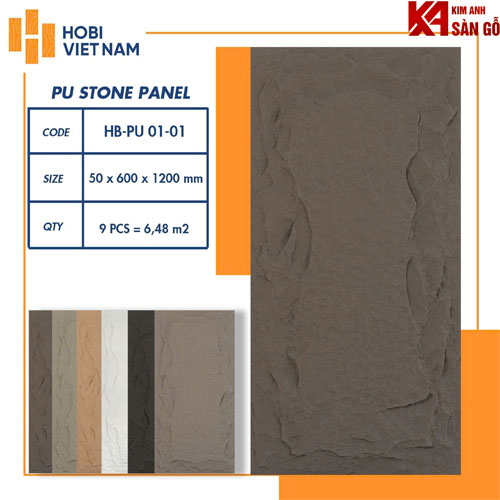 Tấm Ốp PU Giả Đá Hobi Wood HB-PU01-01
